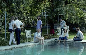 Reception at home of a host family